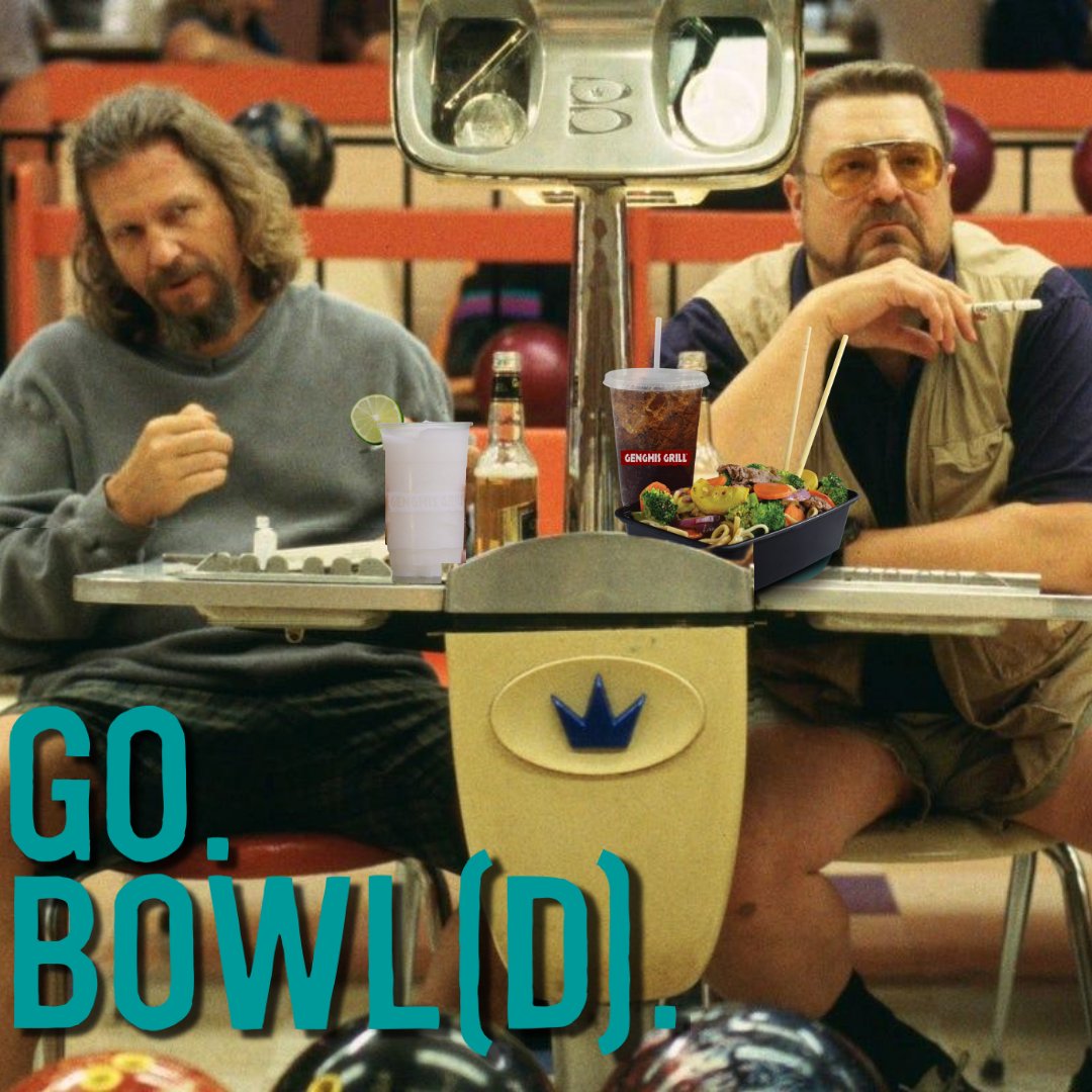 GenghisGrill's tweet photo. The Dude abides. Happy (Bowl)ing Day!
#TheBigLebowski #NationalBowlingDay #GoBowlD https://t.co/LmKcyq6DuU