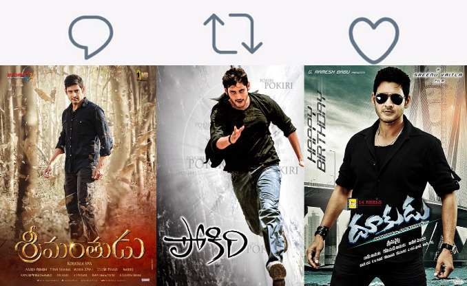 What's Yours favourite 

Comment for #Srimanthudu 

Retweet for #Pokiri 

Like for #Dookudu 

#HBDMaheshBabu

 <a href="/urstrulyMahesh/">Mahesh Babu</a> 
#SarkaruVaariPaata #MaheshBabu