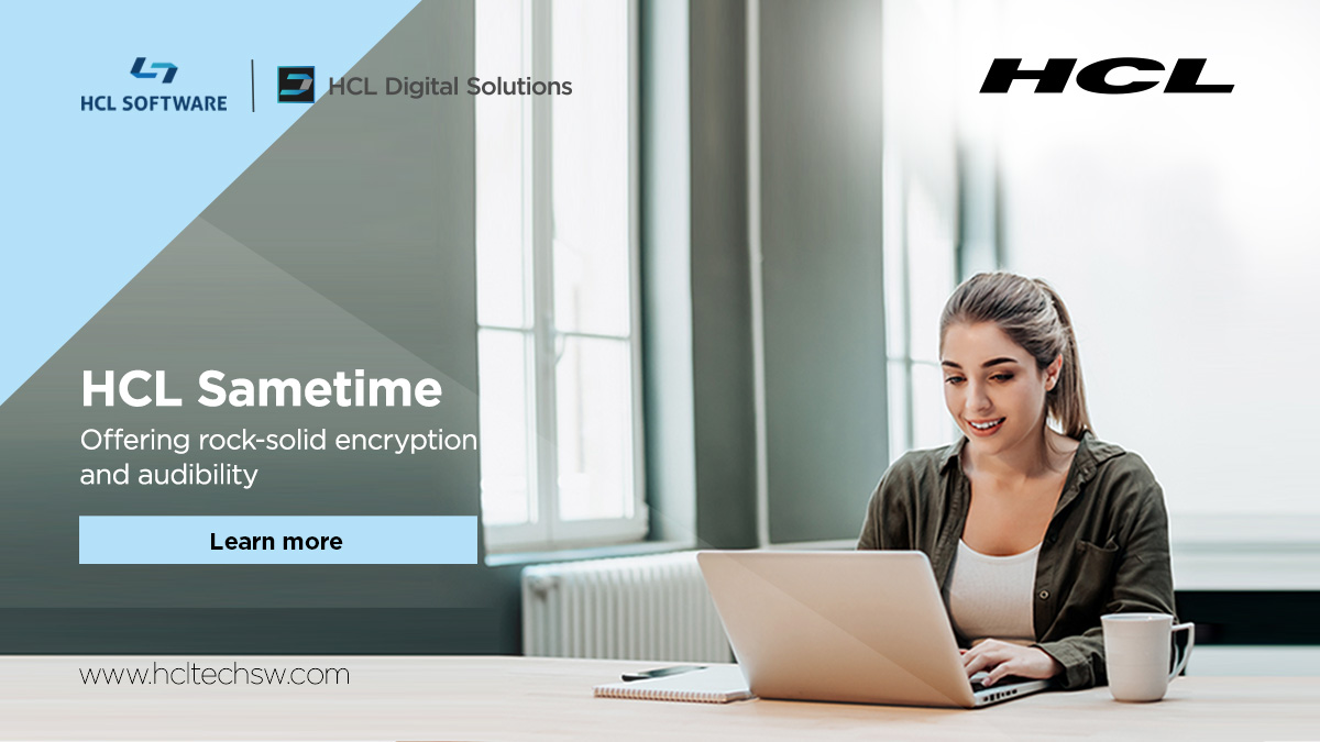 HCLDigital's tweet image. Make your remote communication simpler, more secure🔐, and more #productive with #HCLSametime.

Learn more: hclsw.co/zfoztf #secureteamwork