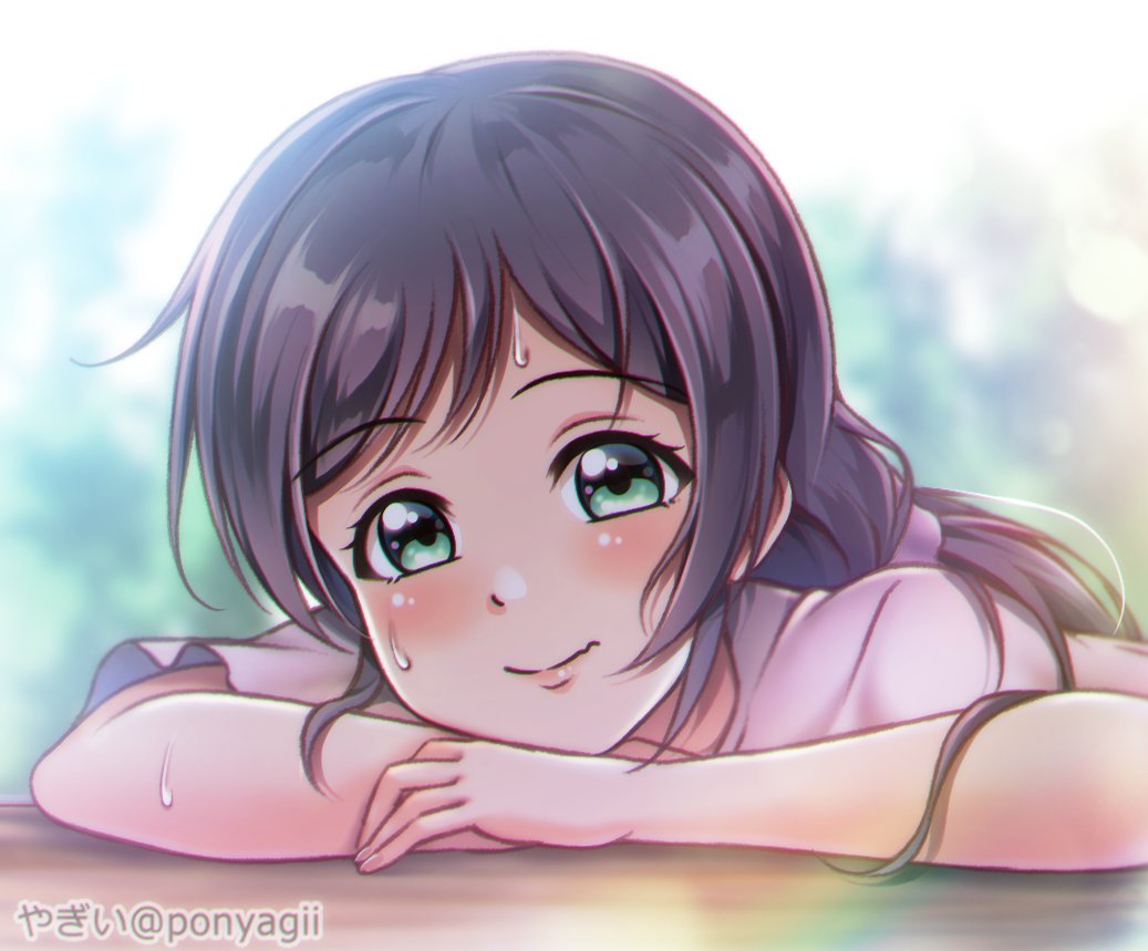東條希 「あついのんたん
#lovelive 」|やぎいのイラスト