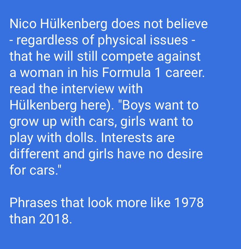 4- “Girls want to play with dolls” This one i had to put a print bc is ot of things,he says that in 2018 for a german jornal
