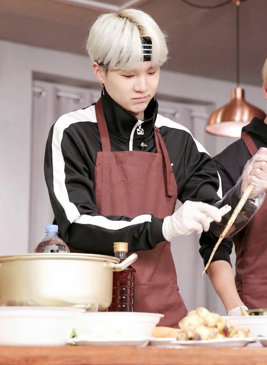 Yoongi is known to be really good cook. He once said that leraned it from his brother. During Bon Voyage and now in the upcoming In the soop, he is in charge of making meals for all of them.