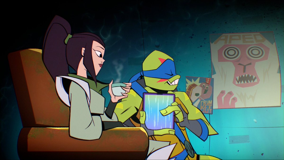For so long their family was only the few of them and now they have a cool grandma  She's really taking this whole 'having mutant turtles as great(x10) grandkids' thing real well  #RottmntFinale  #RiseoftheTMNT  #SupportRottmnt  @Nickelodeon  @NickAnimation
