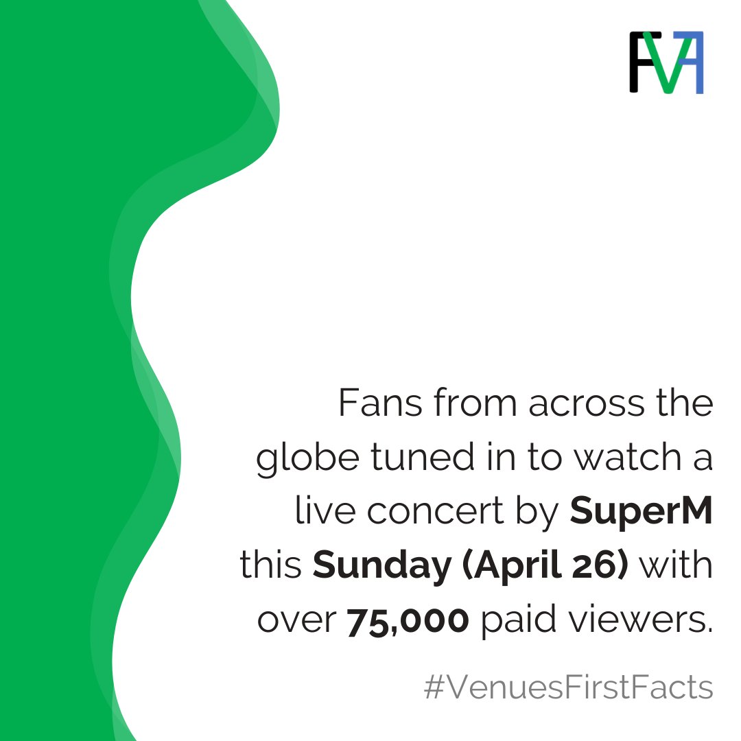 Venues_First's tweet image. 💲 With over 75,000 paid viewers checking out the event from 109 countries, the inaugural Beyond Live concert streaming event earned upwards of $2 million USD from virtual ticketing.
 
#LiveGigs #LiveConcert #InterestingFacts #SuperM