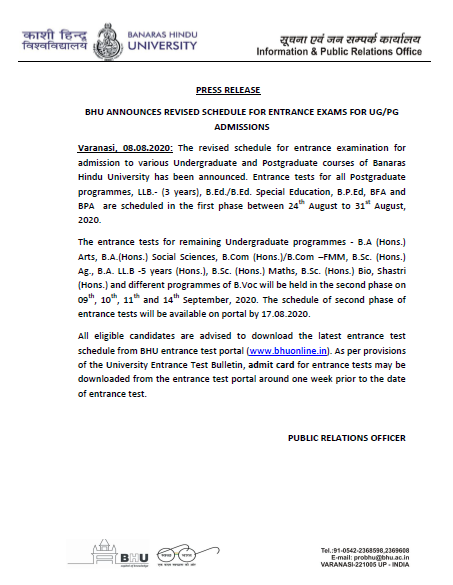 BHU Official tweet media