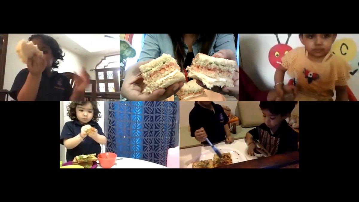 deswal_tripti's tweet photo. PN Ss marked their first Friyay of this academic session. Following the rainbow story, made rainbow sandwiches! #EY_matters #EYtalking  #friyay #virtuallearning  #rainbow #flamelesscooking #playbasedlearning @Prometheus_Edu @AneeshaSahni @deepa_nanda @Prometheus_Edu @MukeshQAIT https://t.co/980UOYBFJk