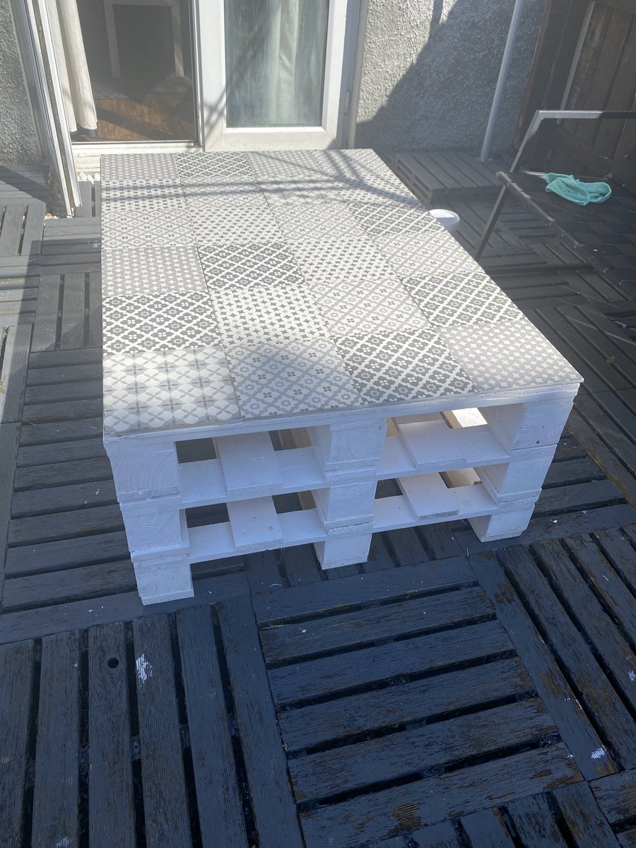 MissSharonnD's tweet photo. My latest little DIY project. Blog post coming soon on how I made this #DIY #outdoorgardenfurniture https://t.co/4Aoa28qbsV