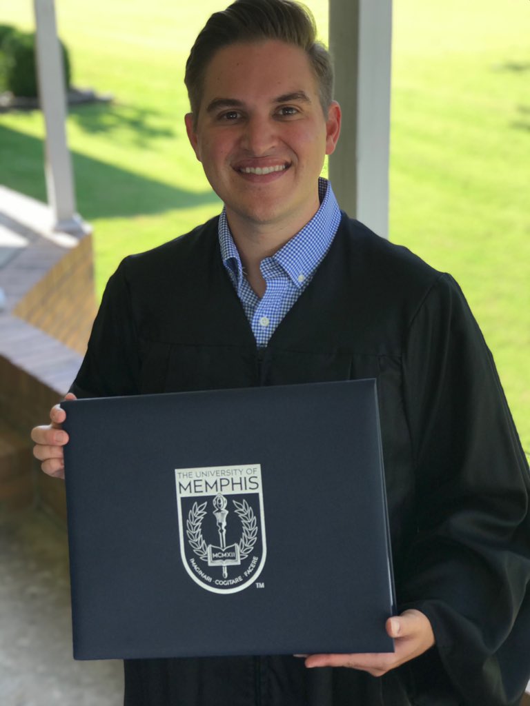 kendall_downing's tweet photo. Master’s degree conferred! @uofmemphis virtual graduation #MBA #GoTigers @UofMFogelman @UoMCommencement #memphisgrad2020 @WMCActionNews5 https://t.co/zvaeJ27v0A
