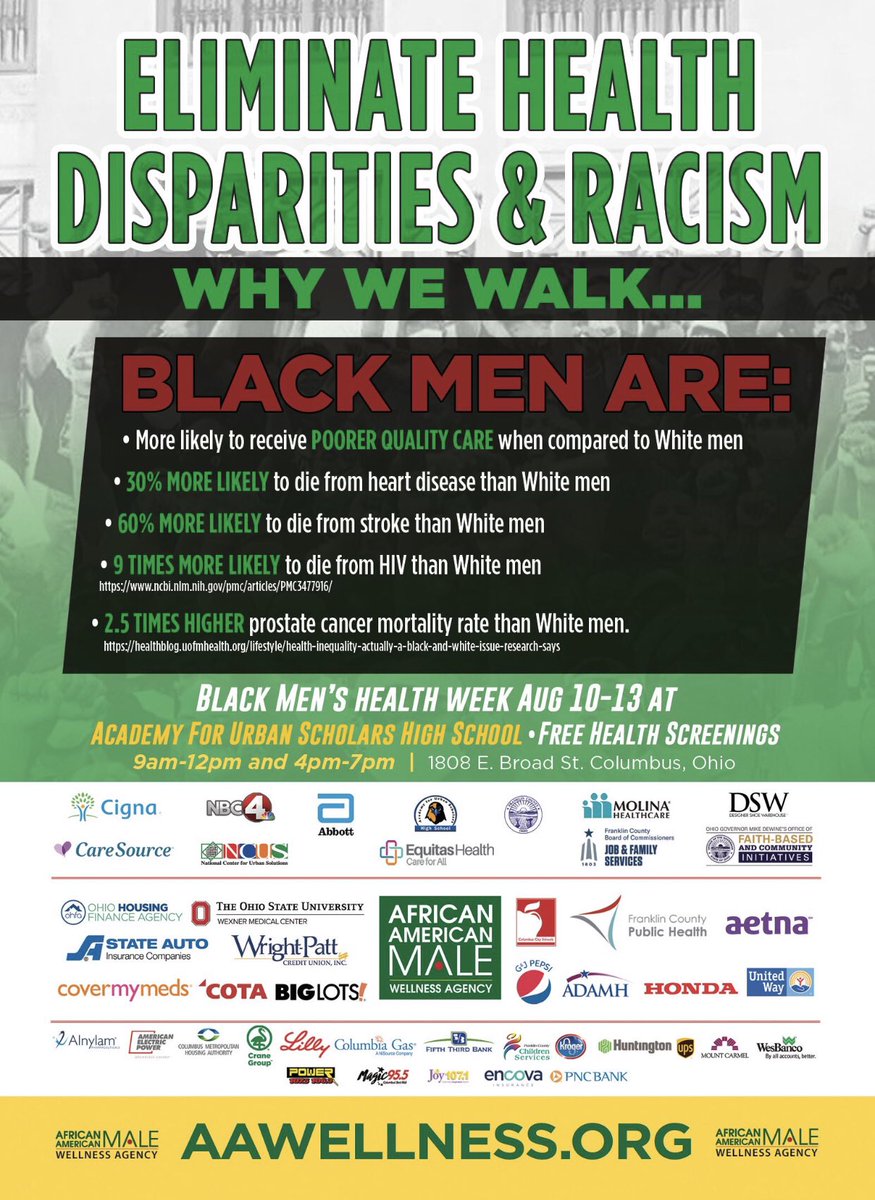 KOMossPhD_RN's tweet photo. Just completed our @AAWalk_Columbus in #Powell. We walked to support the end of #healthdisparities faced by our family, friends, colleagues, and all Black men. #AAFREEDOMWALK #BlackHealthWeek #AAwellness #walkmyhood https://t.co/V9MgFlJKcj