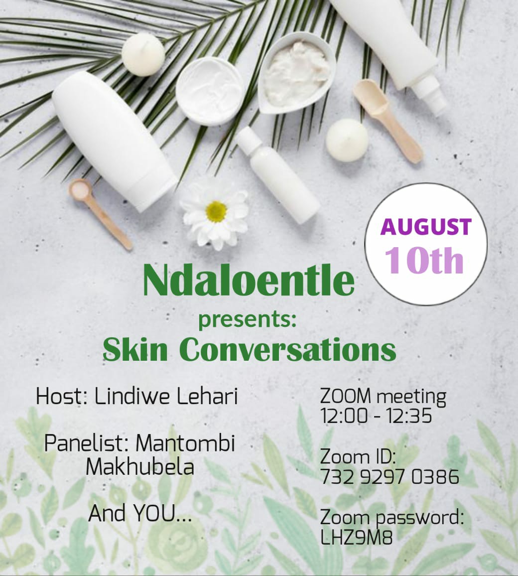 Mkhulu_Sivivane's tweet photo. We are cordially invited bahlali. Skin conversations on Monday 10th August 2020 at 12pm.
Invest in your skin, it's going to REPRESENT you for a very long time. #OwnYourSkin #SkinConversations https://t.co/hij4lebxJt