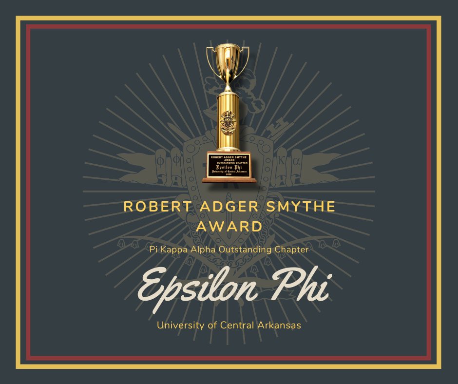 The men of Epsilon Phi were honored to win our first Smythe Award since 1978 last night! Today begins the journey to winning another one in 2021! Thank you to all of the brothers that contributed to make this happen! #φφκα