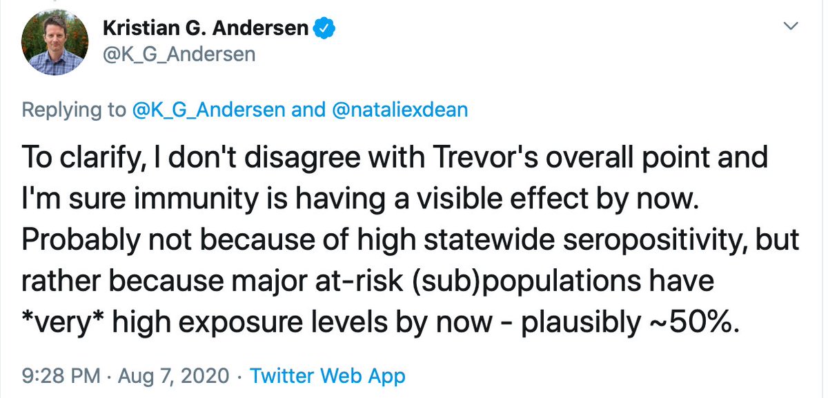 2.  @K_G_Andersen makes a key point that it's not necessarily state-wide because there are now at-risk groups with very high exposure in these places
