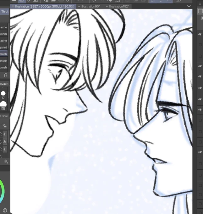 Draws side profile wangxian for the 100th time 