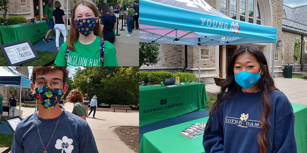 Cheer, cheer for old Notre Dame. These Class of 2024 students stopped by our Welcome Week tent earlier this week. Welcome to Notre Dame! ☘️ #GoIrish #ND2024 #NDWelcome