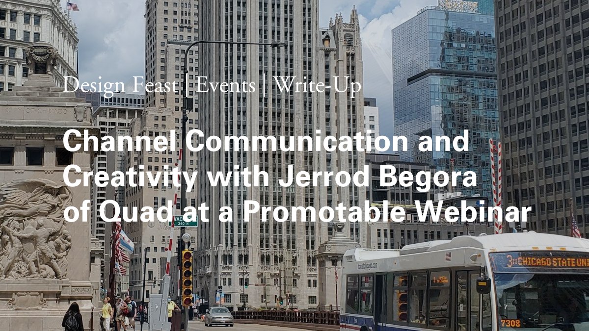 designfeast's tweet image. ✍️ Read my recap buff.ly/30F9XcA of #Promotable’s event with Jerrod Begora, #Analytics, @QuadGraphics.

✅ This #data-curious designer looks forward to @Promotable_io’s next #webinar in their series of regular talks » buff.ly/2DwGTLQ

#Business #Design #Tech