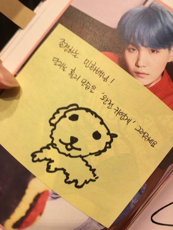 Maybe not a lot of you remember, but Yoongi used to draw cute cartoon characters. And he was quite good in it.