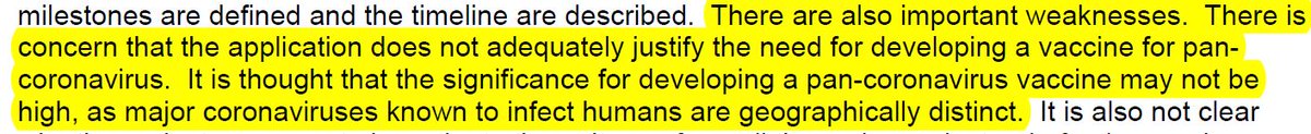I was thinking about this grant application I submitted back in 2016 with <a href="/WardLab1/">The Ward Lab</a> and Bill Schief. Project title: "Structure-based immunogen design of a pan-betacoronavirus vaccine". Impact score: 47. The weaknesses in the summary statement didn't seem valid then. Less so now.