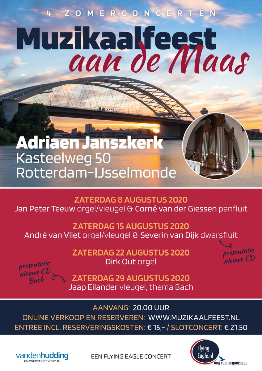 sbajkerk's tweet photo. Vanavond starten de #Zomerconcerten in de "koele" Adriaen Janszkerk te #Rotterdam #IJsselmonde met #organist / #pianist Jan Peter Teeuw &amp; #panfluit Corné v/d Giessen. 
Kaarten online bestellen: https://t.co/el8AfuyRIi  https://t.co/yP6xShtVA1 https://t.co/KuCCLPy5aa