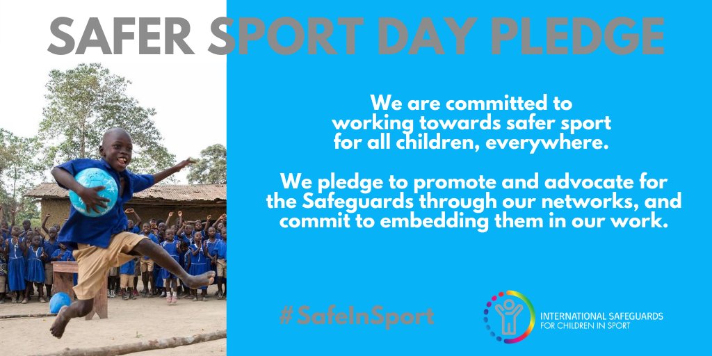 It's every adolescent girl and woman's right to be safe during sport. Take the pledge and #BeAChampionForChildren - make the International Safeguards for Children in Sport part of your game plan. Visit buff.ly/33b3sQx
#SafeInSport #SaferSportDay