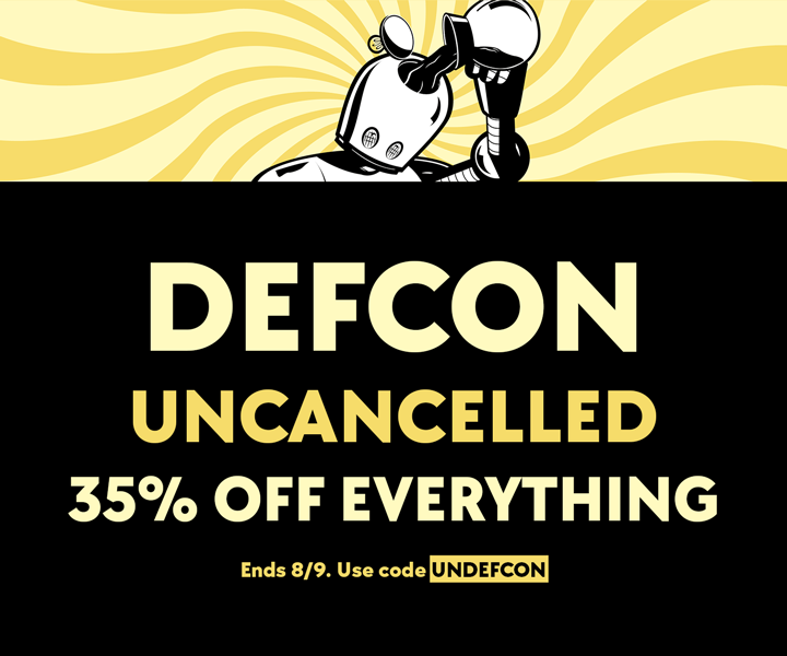 nostarch's tweet image. One day left for 35% off everything at nostarch.com with code UNDEFCON for our #Defcon28 virtual booth.