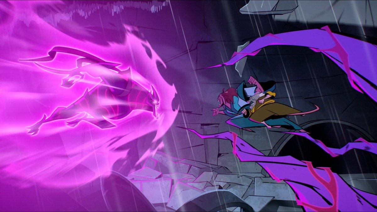 I don't think Splinter's gone yet but between his mom saying he'd come to understand why the Hamato do what they do and Karai protecting the kids (aka the future) there's a lot of death flags coming up  #RottmntFinale  #RiseoftheTMNT  #SupportRottmnt  @Nickelodeon  @NickAnimation