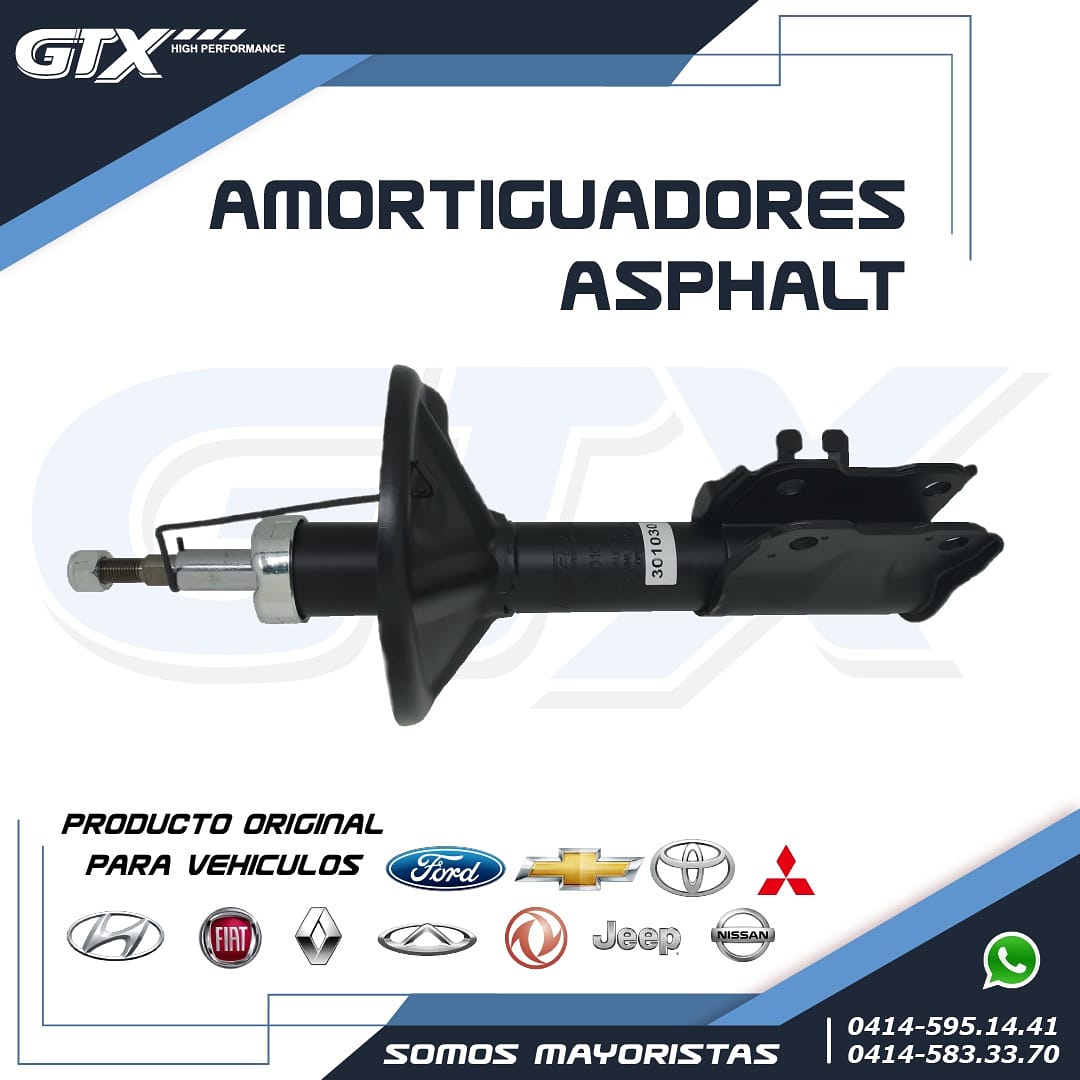 GTX_HP's tweet photo. .
👉Amortiguadores originales marca ASPHALT para los siguientes vehículos 🚙:

🚘 Chevrolet - Ford – Toyota – Hyundai - Mitsubishi
🚘 Renault - Nissan - Fiat – Jeep – Chery - DongFeng

✈Somos #importadores y Nuestros amortiguadores ⚙ vienen troquelados con la marca. https://t.co/uCdzVqLdHL