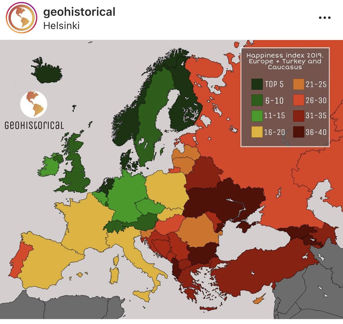 jaapmodder's tweet image. Happy Nordic countries, sad Balkans. What do you think? #happinessindex #nordiccountries #balkans
