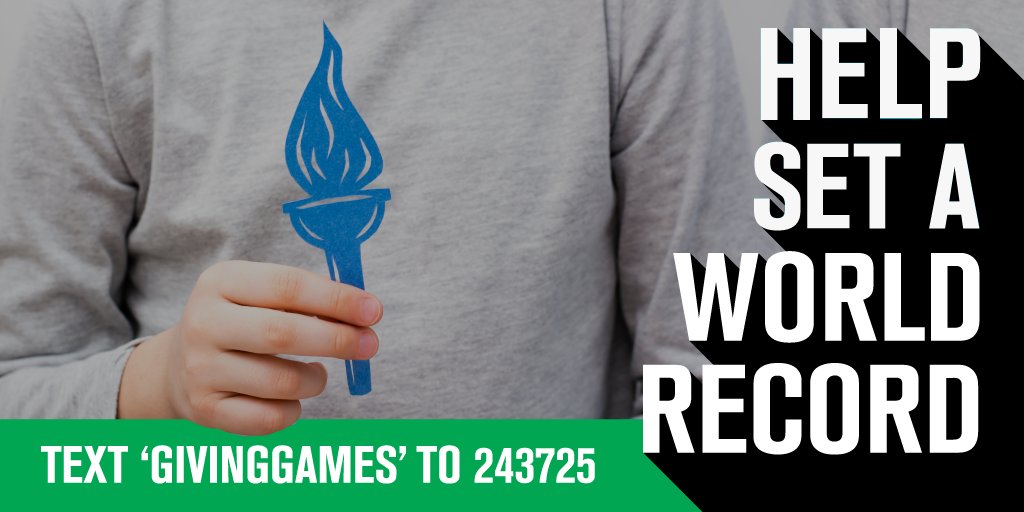 Ready. Set. Give! Donate ANY AMOUNT to #givinggames starting NOW through 12PM (EST) tomorrow and you could be a part of a NEW WORLD RECORD. All funds benefit our U.S. athletes and parathletes. Donate now via giving-games.com or text  "GIVINGGAMES" to 243725.