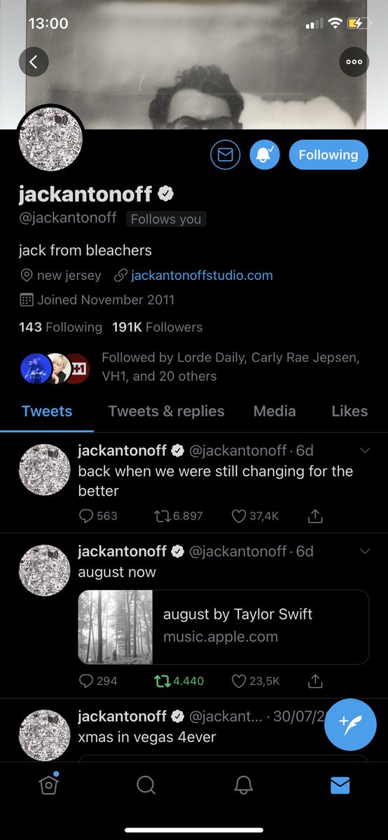 bleachers tweet media