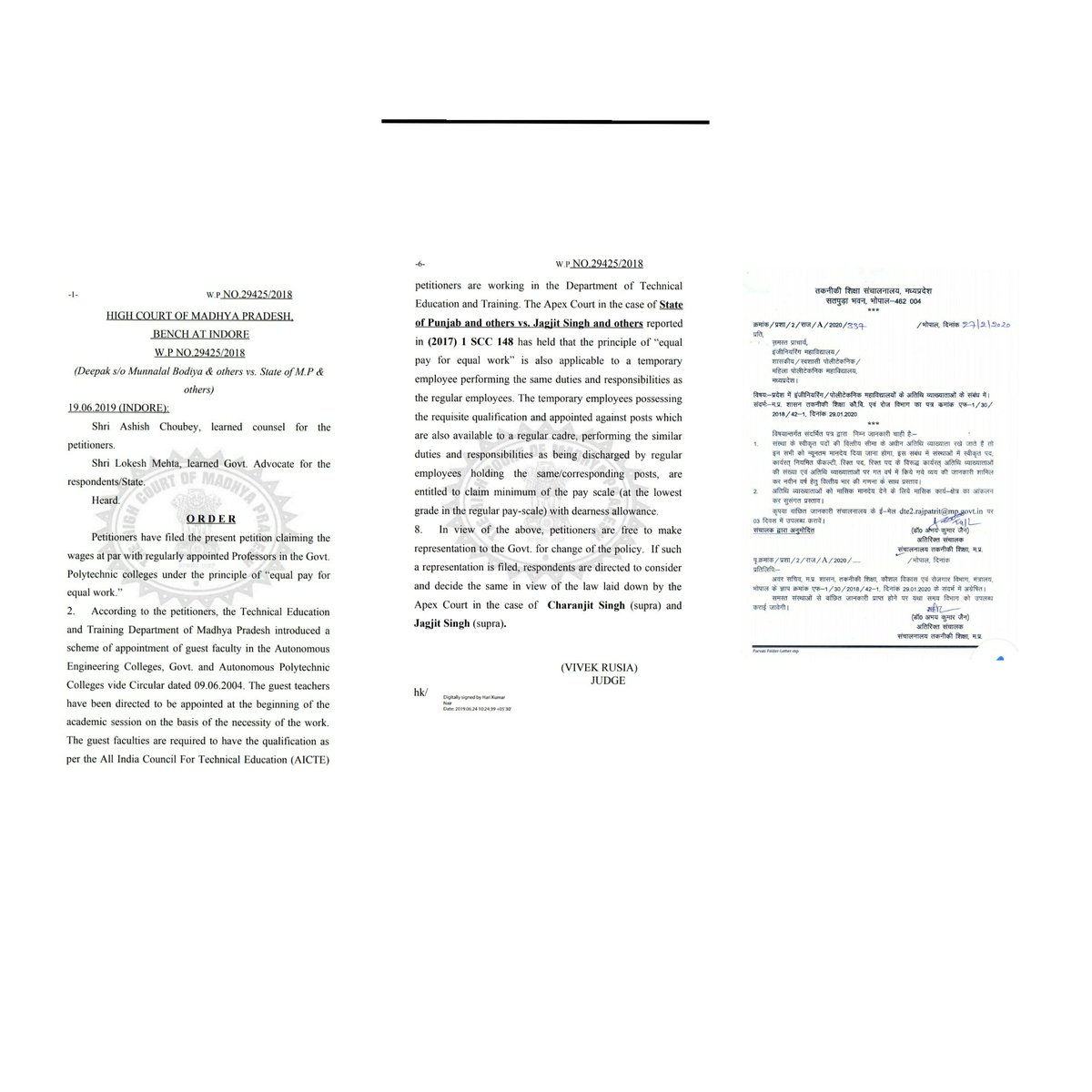 माननीय<a href="/yashodhararaje/">Yashodhara Raje Scindia</a> जी <a href="/mintechnicalmp/">Dept of Tech Edu, Skill Dvlpmt & Employment, GoMP</a> विभाग सोया घोड़े बेच कर। #उच्च_न्यायालय आदेश के बावजूद पॉलीटेक्निक अतिथि व्याख्याताओ का नहीं किया #फिक्सपे। अतिथि व्याख्याताओ का जो शोषण हो रहा  है उसका जिम्मेदार कौन?? <a href="/CaraKDeshmukh/">Caralyn Khongwar Deshmukh</a>महोदया जीऔर <a href="/pnarahari/">P Narahari IAS</a>महोदय जी,आप दोनों ही संज्ञान ले ।