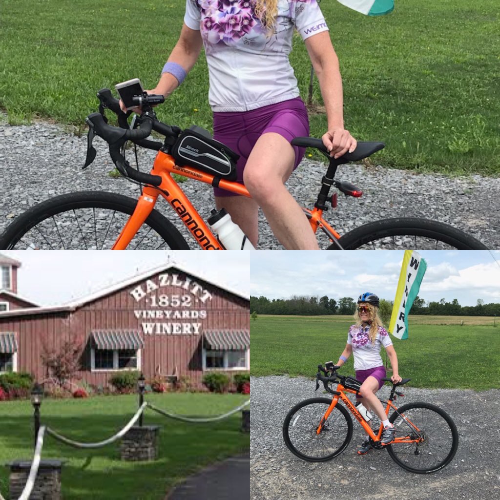 ScienceSoto's tweet photo. I bike at the winery instead of drink lol #fingerlakesCayuga# https://t.co/JtrJQAYnWT