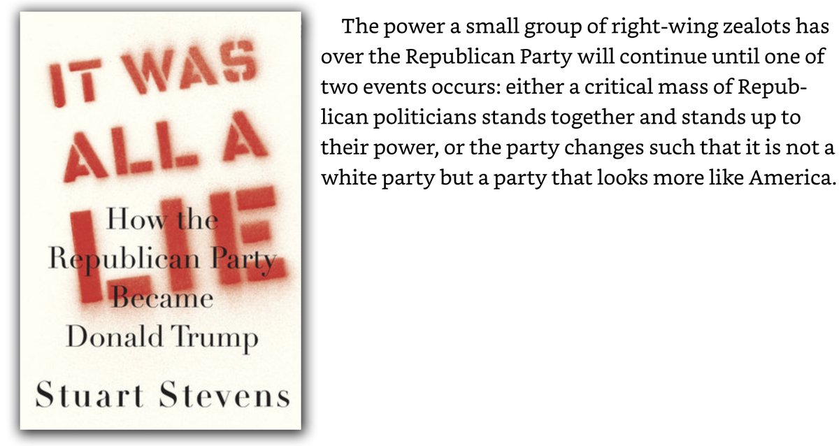 (Thread) It Was All A Lie, Part II read @stuartpsteven’s book, and I’m ready with a Twitter Book Report.There’s so much to talk about with this book, I’ll have to do several threads. This is Part I: The Making of the Modern GOPSpoiler: We already knew a lot of this, i.e