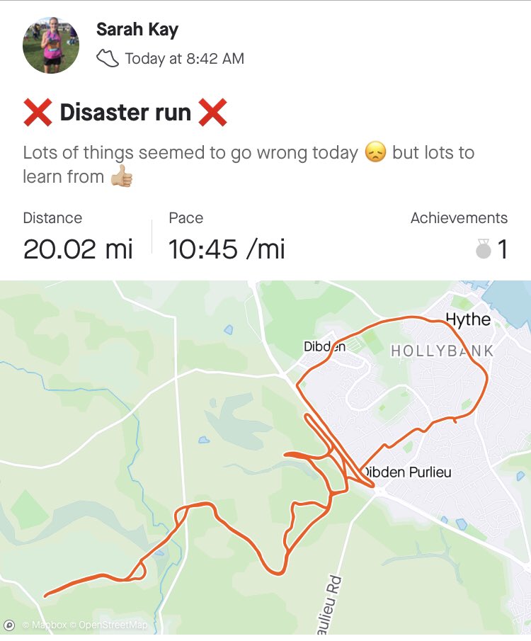 SarahKay7's tweet photo. Today’s run didn’t really go to plan but pleased I did 20 miles with the way I was feeling! 

I guess it’s all part of training...still having my curry reward tonight! 😊

#running #doublemarathon #marathontraining #newforest https://t.co/UvVdvKaLrB