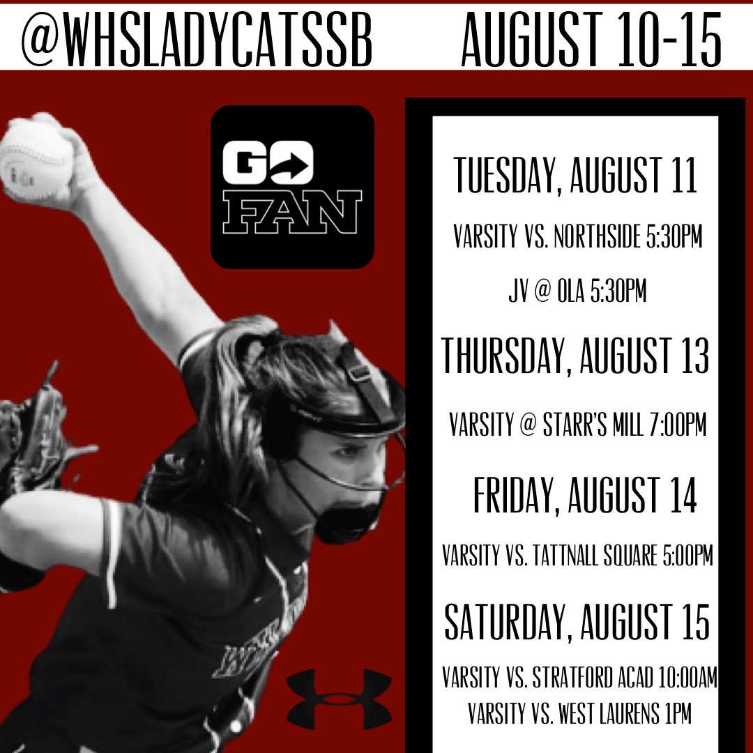 WHSAthletics_'s tweet photo. Softball continues this week on Wildcat Way. Pre-purchase tickets using Go Fan. We no longer accept cash. 
#GoCats🐾

https://t.co/1BOIvYPhkT https://t.co/KVZZlhAqcx