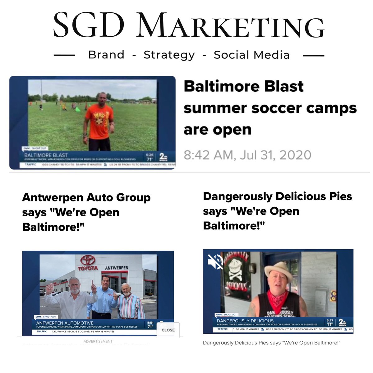 Not a bad week! 3 clients on the news and 2 more already scheduled for next week.