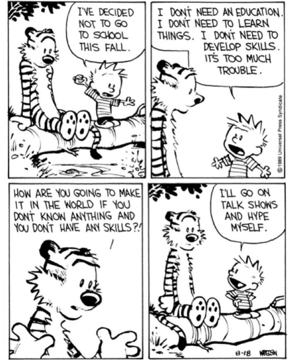 Calvin as a child is Trump as an adult.