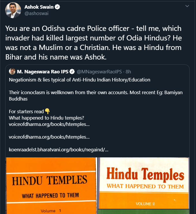 When Ashoka became Buddhist: 4th year of his rule.When he invaded Kalinga: 8th year.Ashoka was a BUDDHIST when he waged Kalinga war.After war,he killεd 18,000 Non-Buddhists who allegedly "insulted Buddhism".Whom do they finally blame? Yes, Hindus and Hinduism