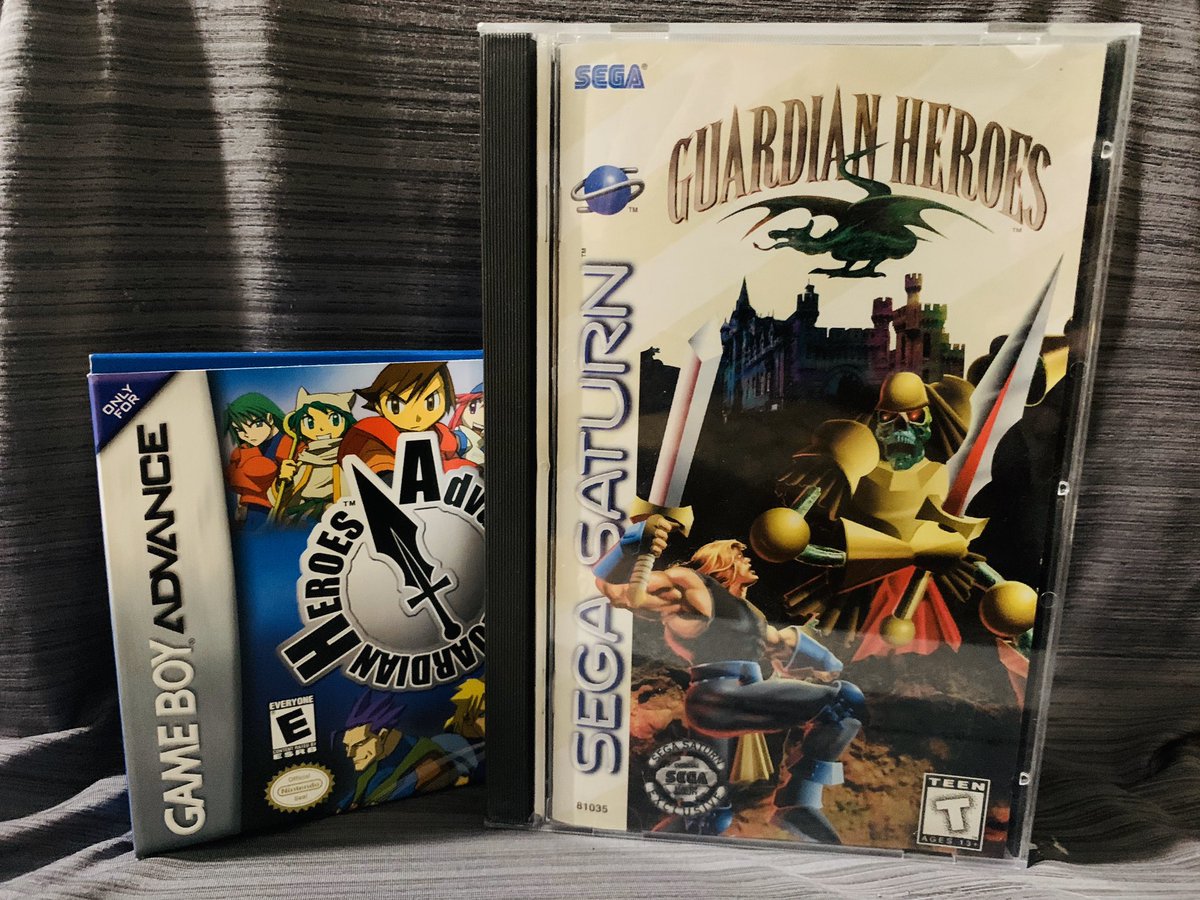 Play_Saturn's tweet photo. ❤️ Guardian Heroes 

The original Guardian Heroes for the Sega Saturn and the sequel Advance Guardian Heroes for the Game Boy Advance. 

#PlaySaturn #Saturn #GuardianHeroes https://t.co/ptzTWEOA6e