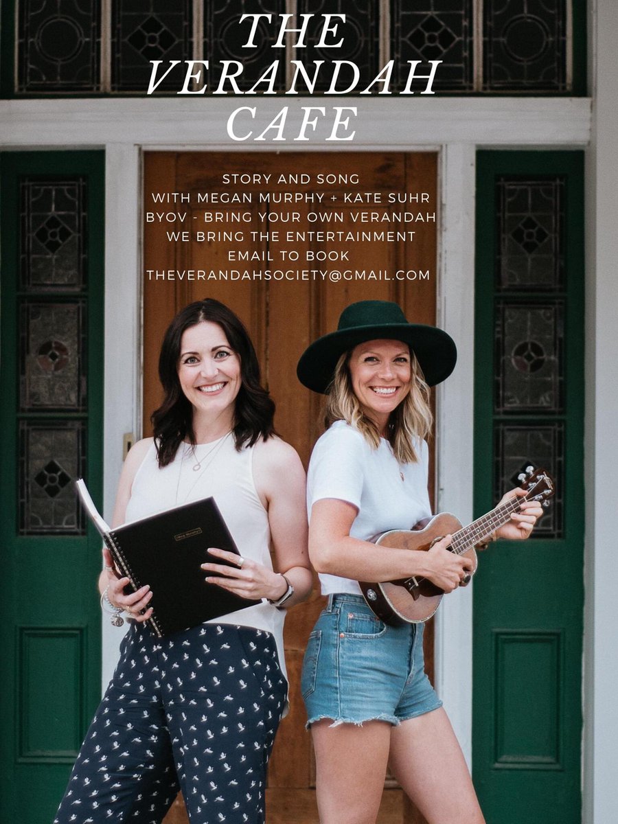 Hungry for live entertainment?! The talented @KateSuhr and I are excited to bring stories and music to your verandah! Email us at theverandahsociety@gmail.com for dates!