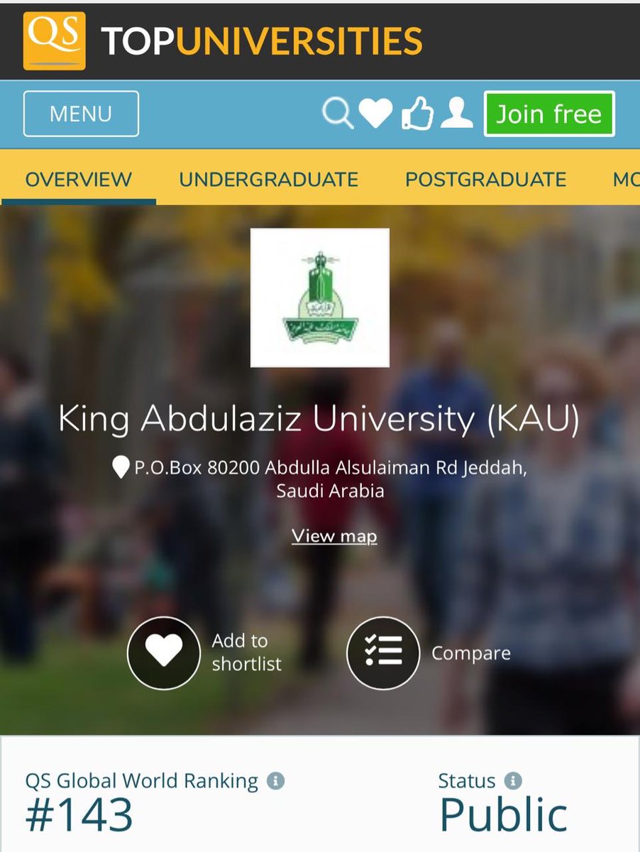 #جامعة_الملك_عبدالعزيز تحقق المركز الأول عربياً و ١٤٣ عالمياً حسب تصنيف ال QS للجامعات العالمية لعام ٢٠٢١ م.
<a href="/mohe_sa/">ِ</a> <a href="/minister_moe_sa/">يوسف البنيان</a> 

topuniversities.com/universities/k…