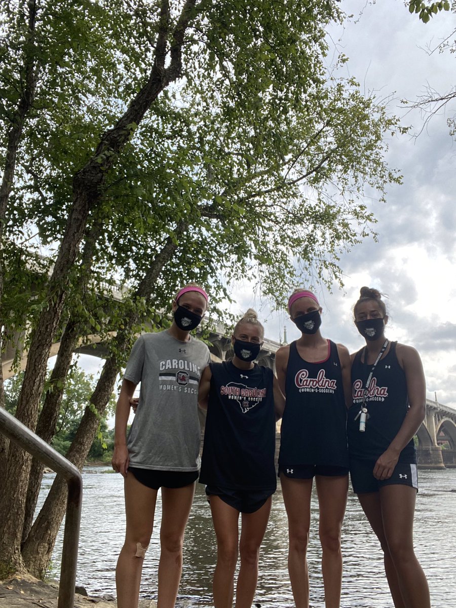 A beautiful day for some of our <a href="/GamecockWSoccer/">South Carolina Women’s Soccer</a> girls to stretch their legs on the river walk!  Want a Familia FC mask?  Become a  <a href="/familiafc__/">FamiliaFC</a>  member today