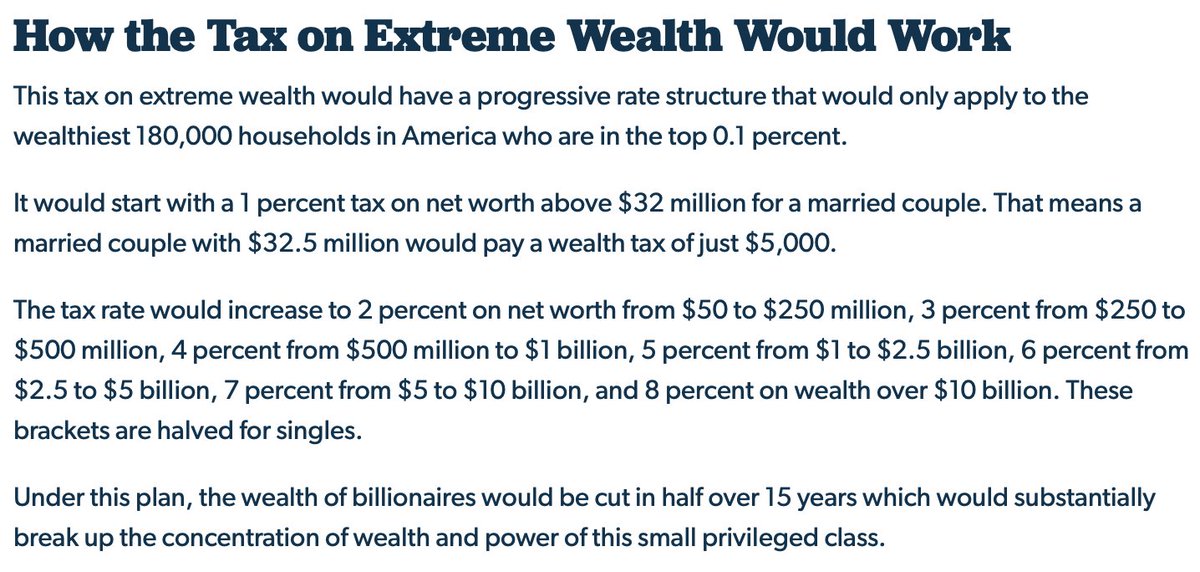 In case you’re curious, here’s his previous “extreme wealth tax” plan. Set aside that any wealth tax is unconstitutional as a double tax and a direct tax, this plan “would cut the wealth of billionaires in half over 15 years”. Sounds nuts, but now, he wants 60% in ONE YEAR?!