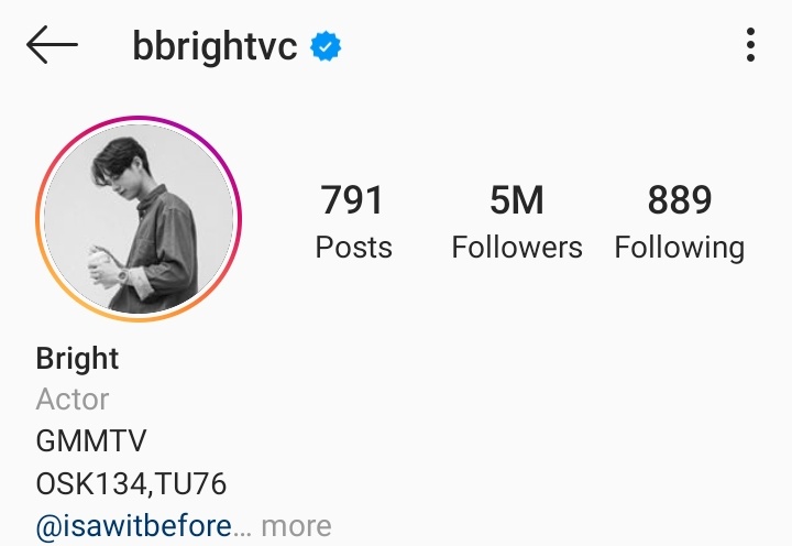 Dette Bright Vachirawit Instagram Achievements March 14 1m Followers April 2 2m Followers May 26 4m Followers August 9 5m Followers You Deserve All Of This 5mbrightsheart T Co Paqhlto9bj Twitter