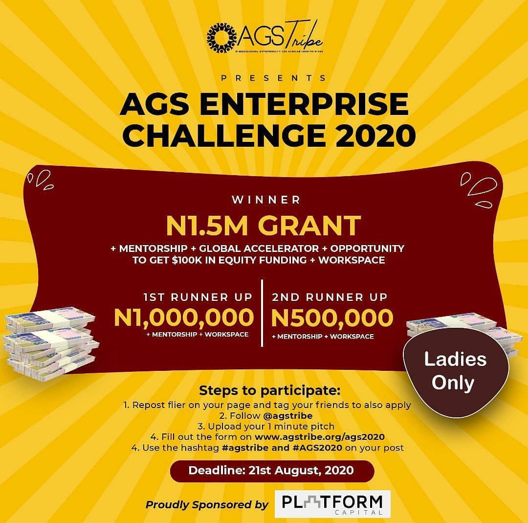 MimiCiquHair's tweet photo. Queens apply for the AGS Enterprise challenge 2020
#agstribe #ags2020 #ags
Pls rt
@_DammyB_ @Tourller @dejokecarew @lovefalson5_fsh @Amfreshent @BizHypeNG @BUBLAGOS @retweets_9ja @Mz_Oladoyin https://t.co/nhlmNKLQwG