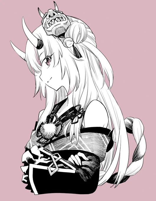 先日のあやめちゃんのラフにペンをいれましたことよ。
#百鬼絵巻 