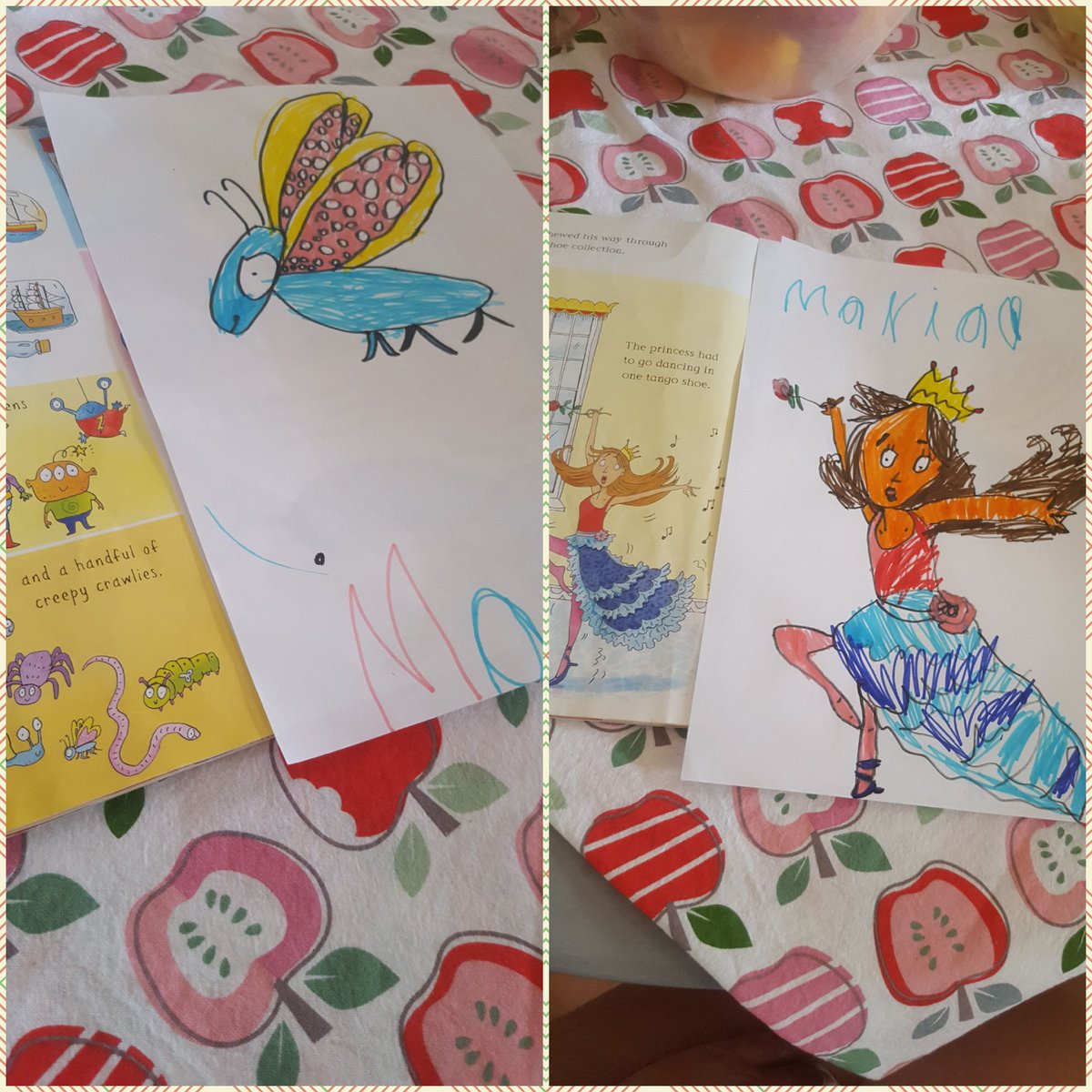 Ancap20's tweet photo. @PlanetPencil we love Kate Leake's books this much❤Maria,who is almost 6 years old she loves reading and drawing😊 https://t.co/6ycY65F1pK