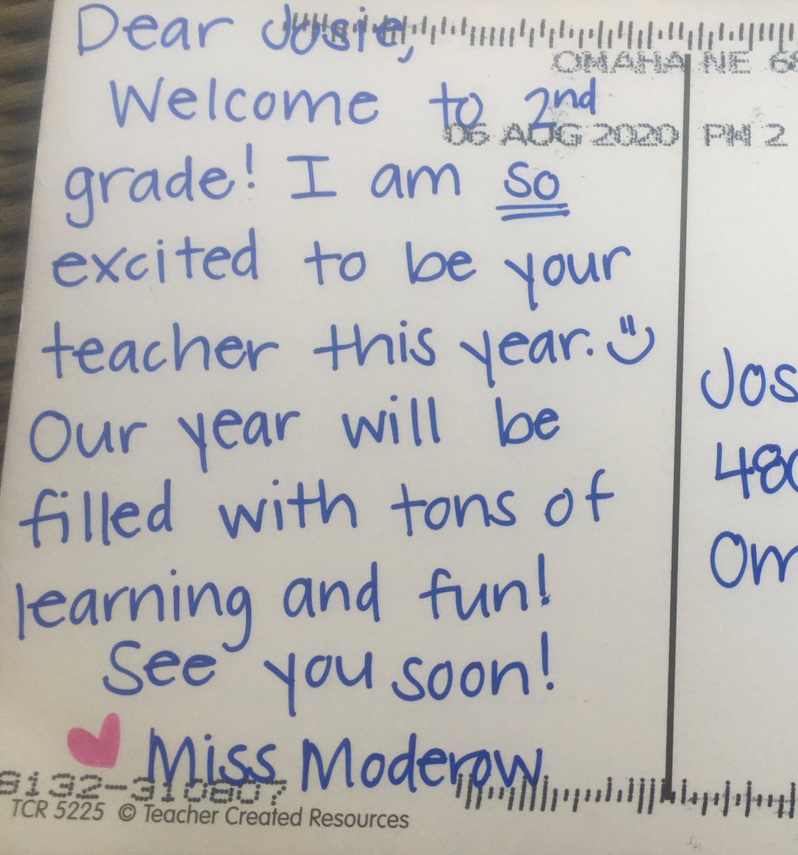 Thank you, Miss Moderow! Josie is so excited to be in your class this year!! #opsproud #dundeeproud @OPSDundee