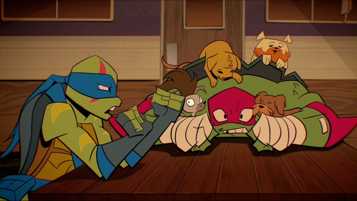 Just really like the gestures from Leo here. Rottmnt character animation is so expressive even when they're just sitting at a table and talking.  #RottmntFinale  #RiseoftheTMNT  #SupportRottmnt  @Nickelodeon  @NickAnimation