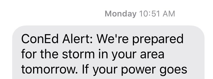 GirlandBike's tweet photo. @richardbeharry @ConEdison YUP! Would’ve been so much more helpful if they said “Buy a generator and lots of ice because it’s going to be a week before you get power” instead of “We’re prepared” & “We’re sorry your power is out.” #breakuptheconedmonopoly #breakupconedmonopoly #fireconedison #conednotonit https://t.co/ziKVXWHd2Q