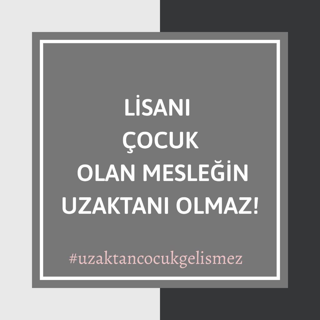 Amacımıza ulaşana kadar buradayız  #uzaktancocukgelismez
@aytugatici @enveraysevera @fatihportakal @AbbasGucluTR @fahrettinaltun @RTErdogan @CGEDER1 @CGDestek @mudriyebicakci @tospaakademi @SHUdernegiGM @istanbulTPD @yekta_sarac @YuksekogretimK @yavuzatar @haluklevent